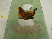 Wandbehang Hühner