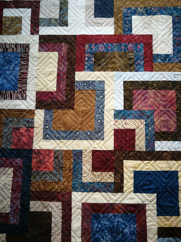 Allover Quiltmuster Diagonal Squares